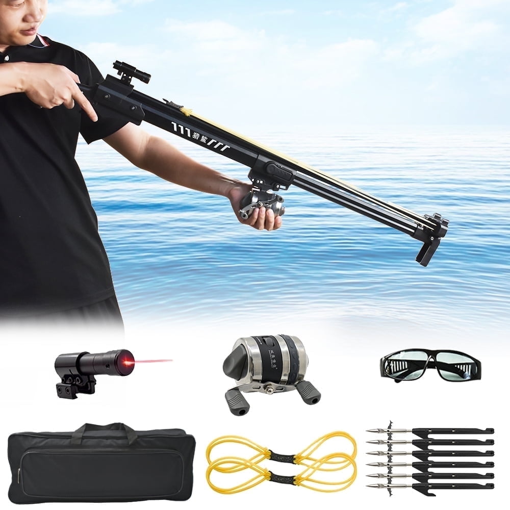 Runzkzy Laser Fishing Slingshot with Reel and Arrow for Outdoor Fish ...