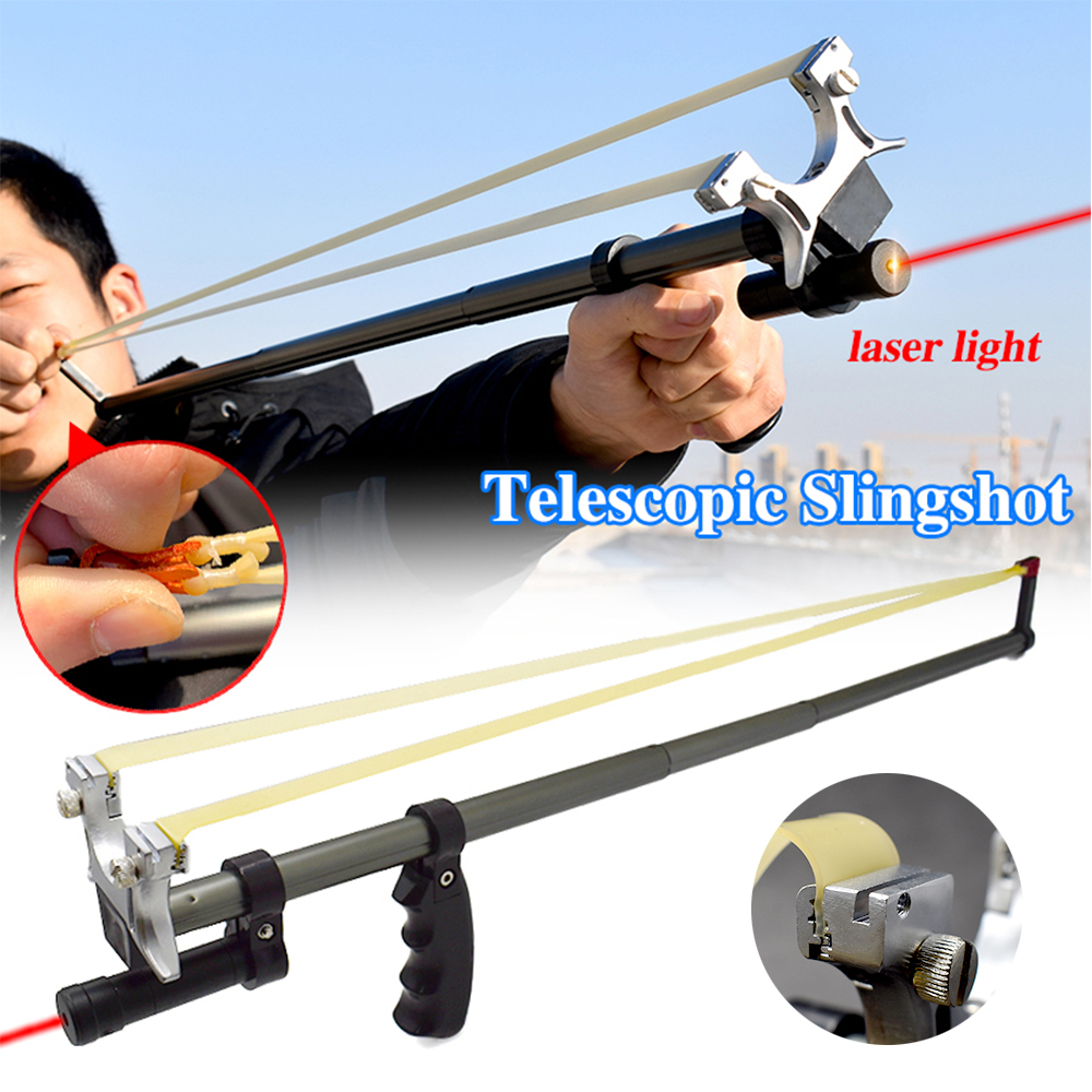 Runzkzy Outdoor Hunting Slingshot High Precision Extended Telescopic
