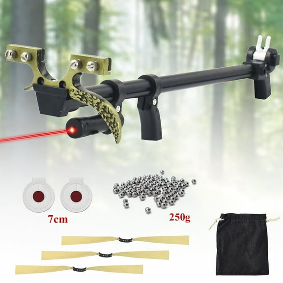 Runzkzy Outdoor Hunting Slingshot Retractable with Small Infrared Catapult Package