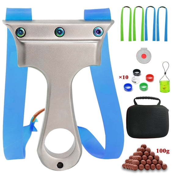 Runzkzy Stainless Steel Bowless Door Slingshot Outdoor Hunting Slingshot Competitive Catapult