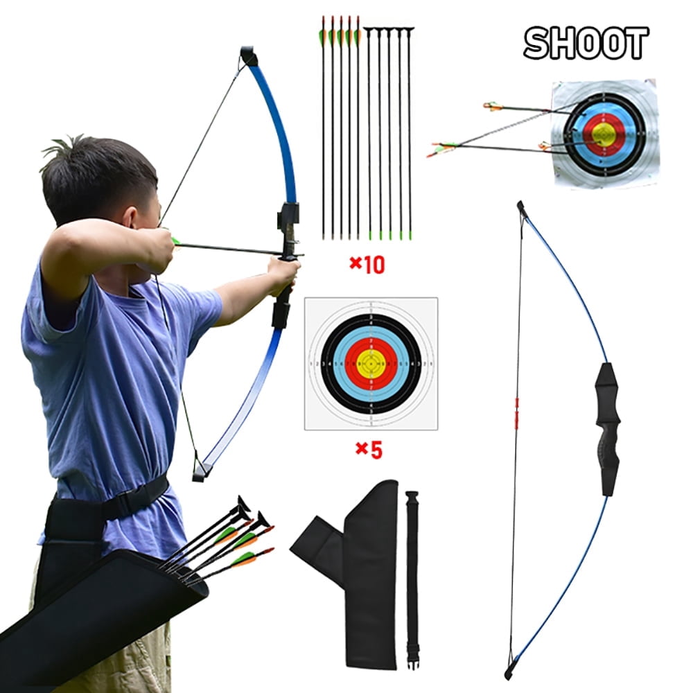 Runzkzy Youth's Direct Pull Training Bow and Arrow Outdoor Archery Competition Equipment Competitive Sports Bow and Arrow