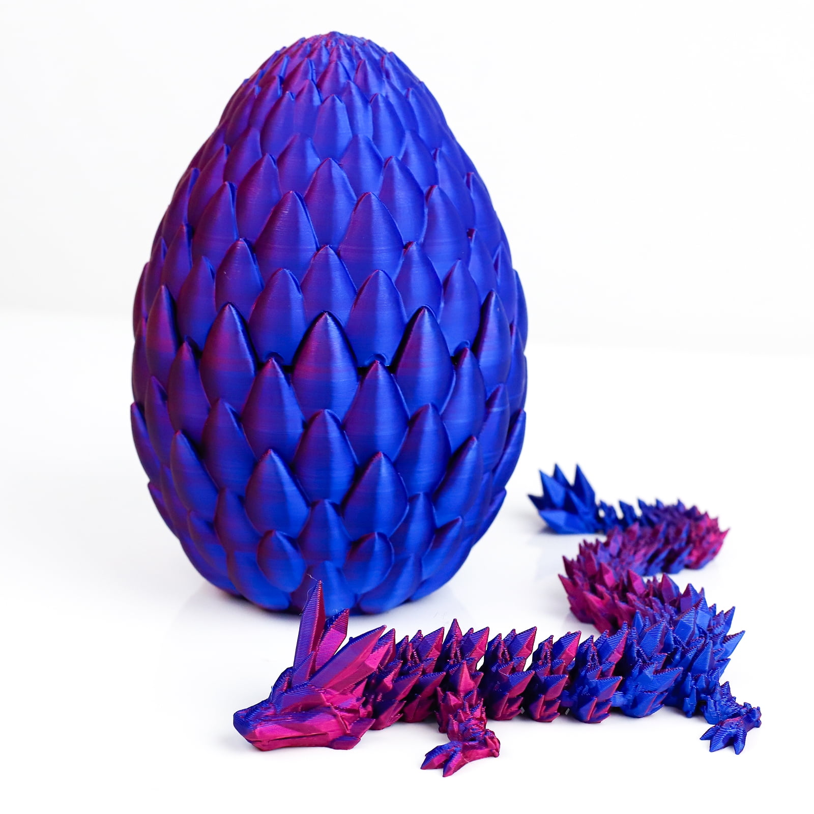  AXICIR 3D Printed 24inch Beautiful Flexible Crystal Dragon  Figurine Decor Easter Basket Stuffers (Dragon) : Home & Kitchen