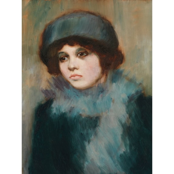 Ruokokoski Portrait Woman Painting Extra Large XL Wall Art Poster Print