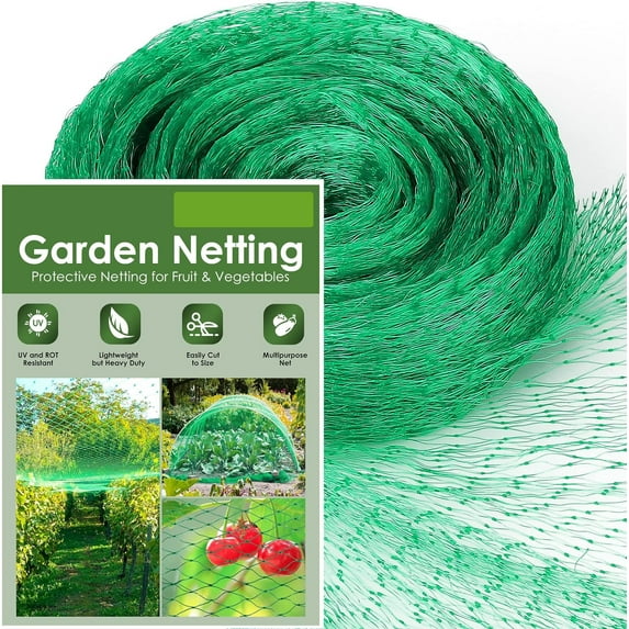 Ruolan Bird Netting for Garden Protect Vegetable Plants and Fruit Trees13X20Ft,Plastic Trellis Netting for Birds, Deer,Squirrels and Other Animals