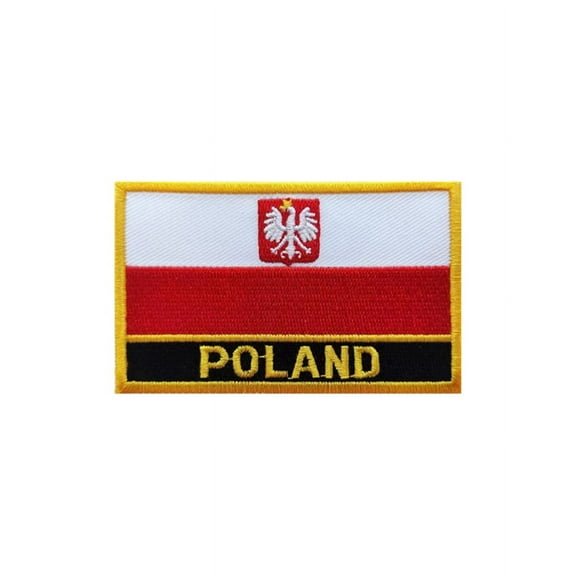 Ruoming 1 PCS National flag  Patches Iron On or Sew On Embroidered Tactical Military Poland Patch