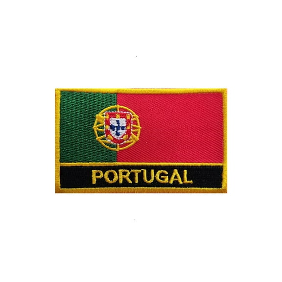 Ruoming 1 PCS National flag  Patches Iron On or Sew On Embroidered Tactical Military Portugal Patch