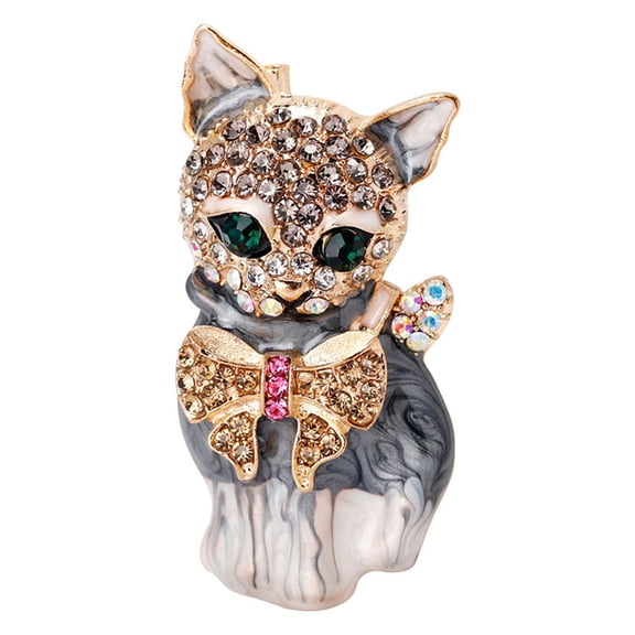Ruoming Personality Enamel Lapel Pin, Silver