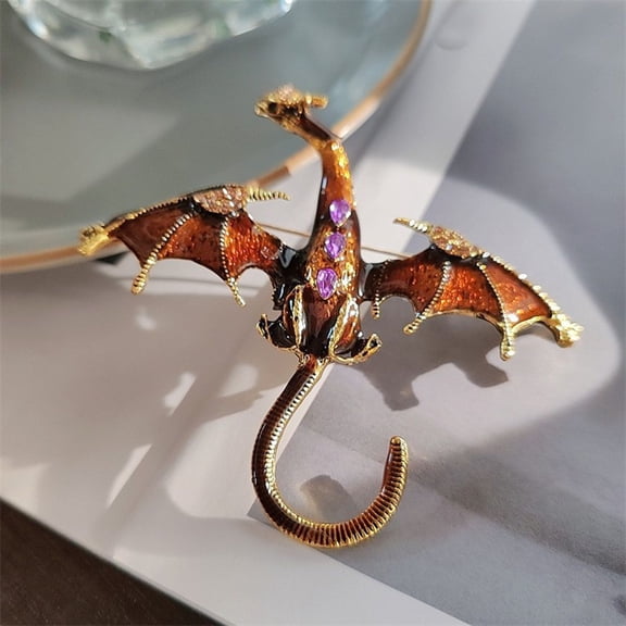 Ruoming Personality Enamel Lapel Pin, Silver