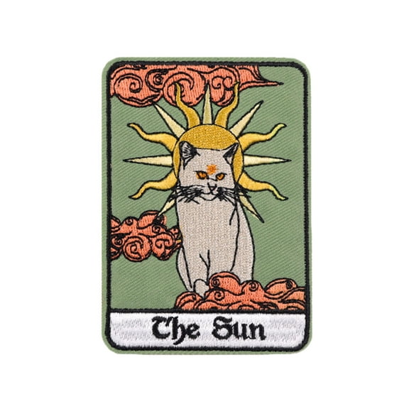 Ruoming Ruoming 1 PCS Tarot Card Embroidery DIY Accessories, Sun, Moon, Animal Patches, Stickers (Tarot 5)