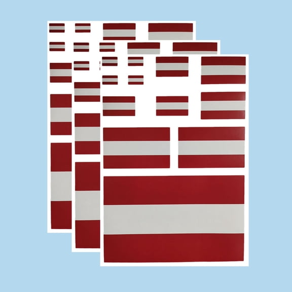 Ruoming Ruoming 3 PCS National Flag Stickers, Multiple Sizes, Self-Adhesive Decals for Cars, Phones, Bags（Austria）