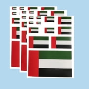Ruoming Ruoming 3 PCS National Flag Stickers, Multiple Sizes, Self-Adhesive Decals for Cars, Phones, Bags United Arab Emirates