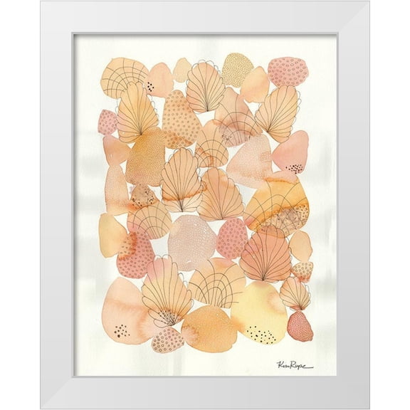 Rupe, Kim 12x14 White Modern Wood Framed Museum Art Print Titled - Shells