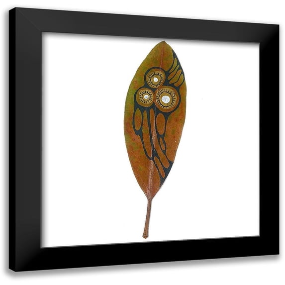 Rupe, Kim 15x15 Black Modern Framed Museum Art Print Titled - Tribal Feather 1