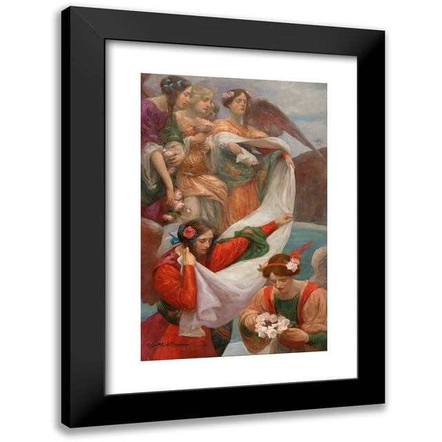 Rupert Bunny 11x14 Black Modern Framed Museum Art Print Titled - Angels ...