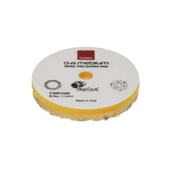 Rupes Yellow Wool Polishing Pad, Precision Pro Coarse - 130mm