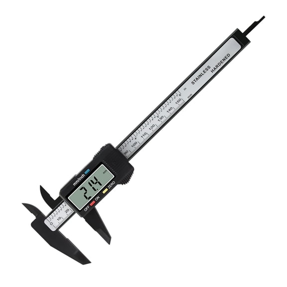 Rupoun 0-6 Inch / 150mm Electronic Digital Vernier Caliper Carbon Fiber Reinforced Plastic High Precision Slide Caliper LCD Display Measuring Tool For DIY Woodworking And Household Use[cite: 1]
