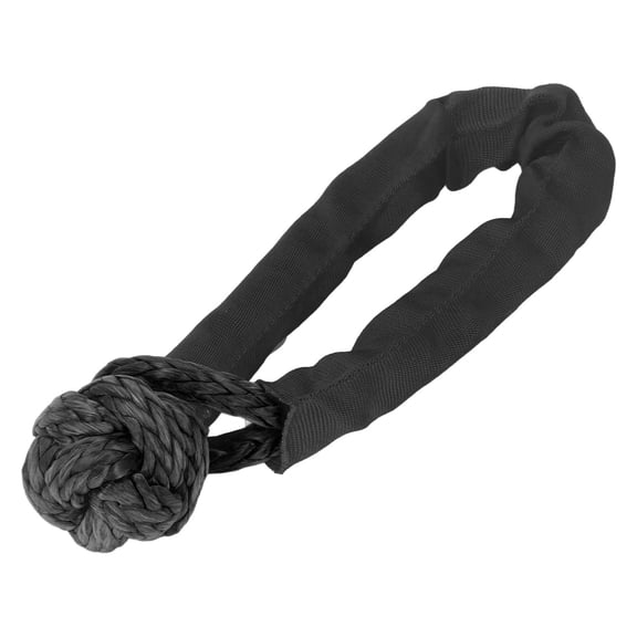 Rupoun 0.8 in (20mm) 41000 LBS Break Strength Synthetic Soft Shackle Recovery Rope with Protective Sleeve for Full-Size Trucks, Large SUVs, ATVs, Off-Road Vehicles - Black Color