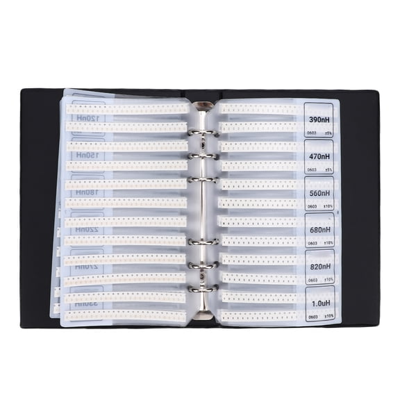 Rupoun 0603 Inductor Sample Book 64 Values 50 Pcs Multilayer Chip Inductor Assortment Kit (8.27 inches / 21 cm) for Engineer Proofing Repair and Teaching Experimentation