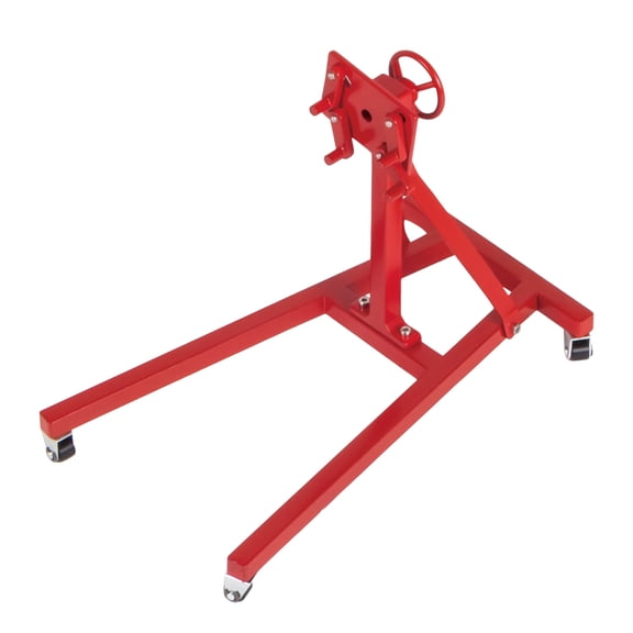 Rupoun 1/10 Scale RC Engine Crane Hanger Aluminum Alloy Model Motor Repair Flip Bracket Stand Universal Decoration, Red