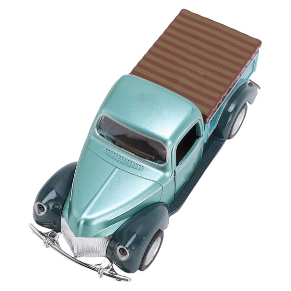 Rupoun 1:28 Scale Alloy Pickup Truck Model Car Meticulous Vintage Classic Vehicle Figurine Toy for Home Kids Collection Decoration (Green, 5.51 Inches)