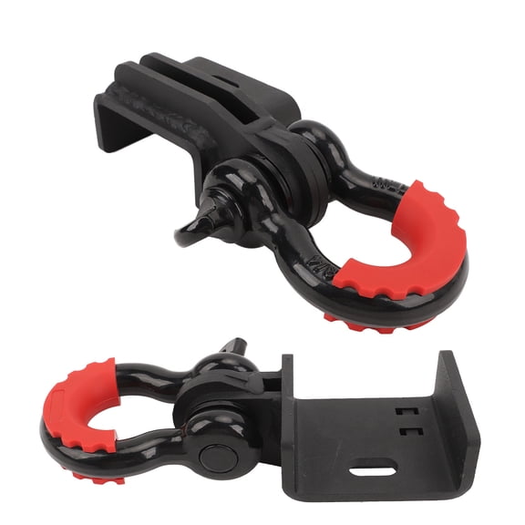 Rupoun 1 Pair Front Tow Hook Mount Bracket with 3/4 Inch D Ring Hook Steel 57000 lbs Breaking Strength Heavy Duty Replacement for Toyota Tacoma 2009-2023 (10.24 in / 26 cm Length)