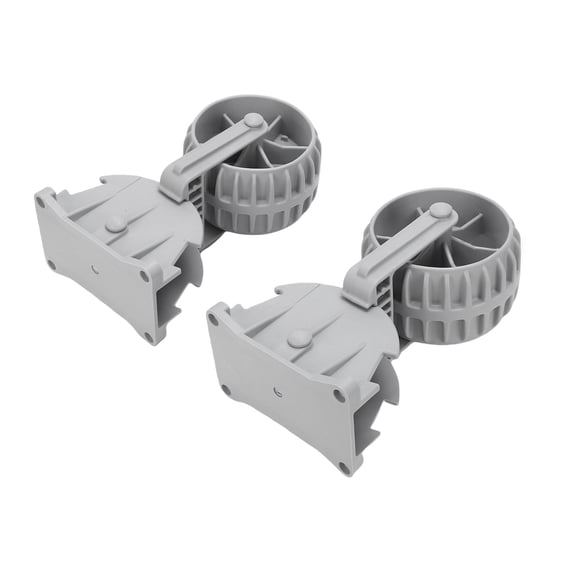 Rupoun 1 Pair Inflatable Boat Launching Wheels Engineering Plastic Flip Up Dinghy Towing Wheels Boat Trailer Trolly