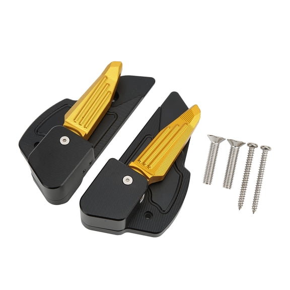 Rupoun 1 Pair Motorcycle Rear Footrests Metal Foldable Pedals Replacement for Vespa Primavera Sprint 125 150 2017-2020 Golden Foot Pegs Accessories And Parts[cite: 1]
