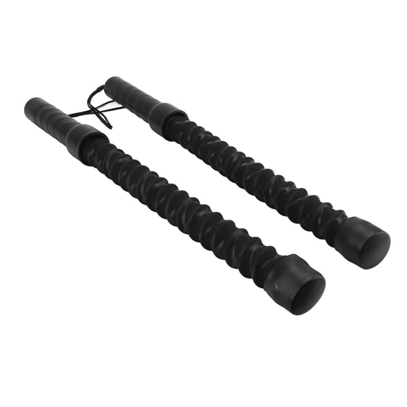 Rupoun 1 Pair Workout Exercise Ropeless Jump Ropes for Home Gym Fitness Equipment with Spring Steel and Weighted Handles Black 19.1 inches / 48.5 cm