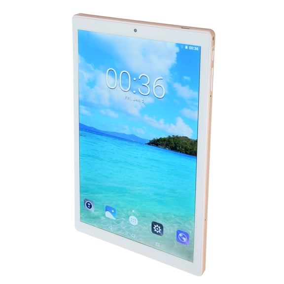 Rupoun 10.1 Inch Android Tablet, 6GB RAM 128GB ROM, FHD Display, 5G WiFi & 4G LTE Dual SIM, 6000mAh Battery, Octa-Core Processor, 5MP/8MP Cameras, Gold (10.1 inches / 25.4 cm)