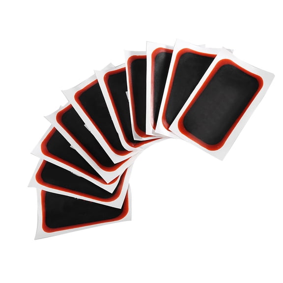 Rupoun 10 Pieces 70x120mm 2.8x4.7 Inches Universal Radial Tire Repair Patch For Car And Motorcycle Heavy Duty Rubber Puncture Fix Kit Automotive Patching Tools Essential Maintenance Accessory Black