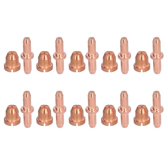 Rupoun 10 Set Plasma Cutter Consumables Electrode Tip Kit, Copper Cutting Torch Nozzle Accessories Parts for TC80, Commercial Metalworking Tools 5.12 inches / 13 cm