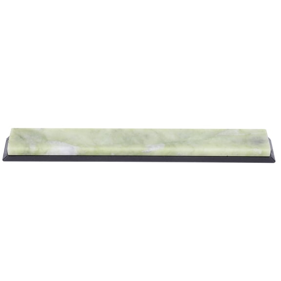 Rupoun 10000 Grits Super Fine Kitchen Knife Sharpener Special Grindstone Natural Greenstone Polishing Sharpening Stone with Non-Slip Base for Precision Blade Edge Maintenance, 5.9 Inches / 15.0 cm