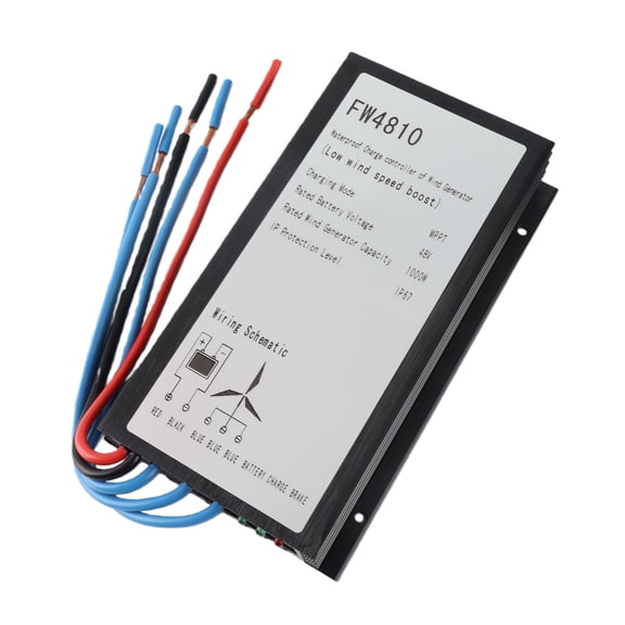 Rupoun 1000W Wind Generator Charge Controller 48V IP67 Waterproof MPPT Wind Turbine Charging Controller