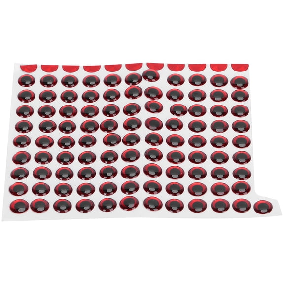 Rupoun 100PCS 9mm 3D Realistic Fishing Lure Eyes Red Holographic Simulation Lifelike Artificial Fish Eyes Sticker for DIY Bait Jig Craft Saltwater Freshwater Fishing Accessories (0.35 in / 9 mm)