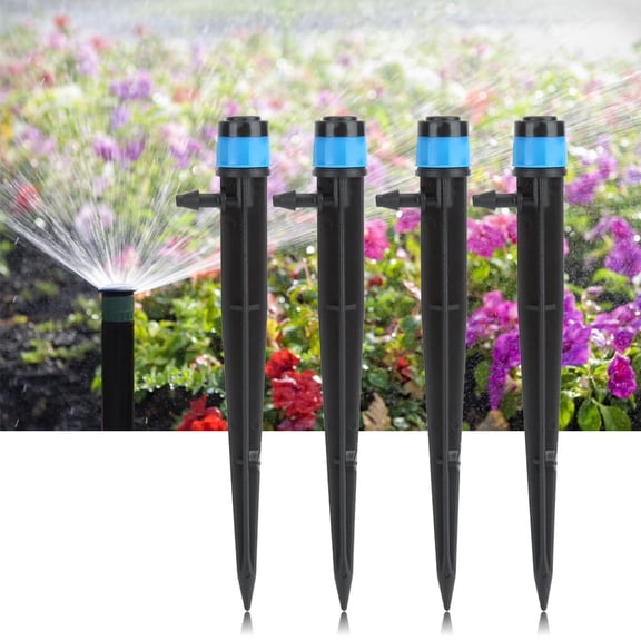 Rupoun 100Pcs Ground Insert Irrigation Dripper, Adjustable Drip Sprinkler for Garden Watering System (5.3 in / 13.5 cm)