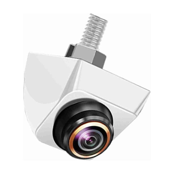 Rupoun 1080P HD Car Backup Camera 170 Degree Wide Angle Fisheye Front Rear View 360 Adjustable IP68 Waterproof CVBS AHD Night Vision Universal Fit White
