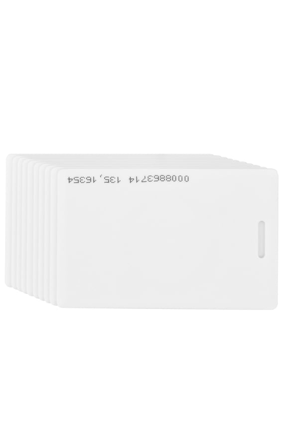 10Pcs 125Khz RFID Proximity Door Control Entry Access Cards, Readable Smart Security Thick Card for Home Office 125 KHZ System, Standard Rectangle Size, White