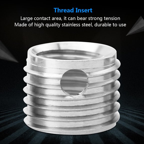 Rupoun 10Pcs 307 Stainless Steel Self Tapping Thread Insert Accessories (Inner M6*1.0 Outer M10*1.25, 0.31 inches / 8.0 mm)[cite: 1]