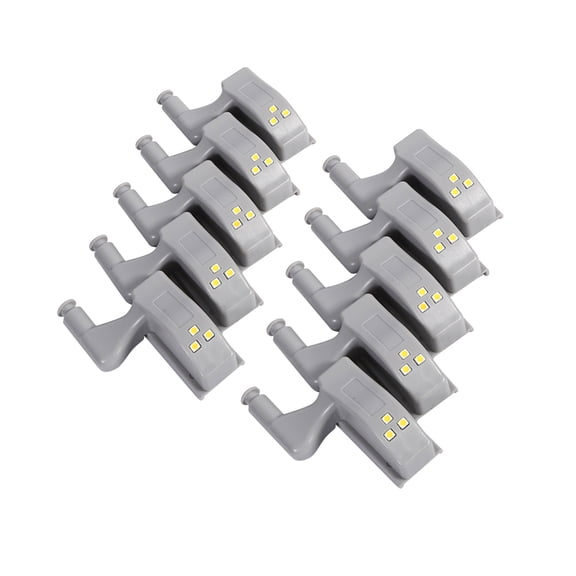 Rupoun 10Pcs Cabinet Hinge LED Light Cupboard Closet Wardrobe Lamp Warm White