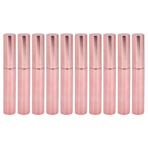 Rupoun 10Pcs Eyelash Glue Tubes Empty Liquid Eyeliner Mascara Container Bottle with Rubber Insert 10ml, Refillable Clear Cosmetic Vials for DIY Makeup Supplies (5.11 in / 13.0 cm)