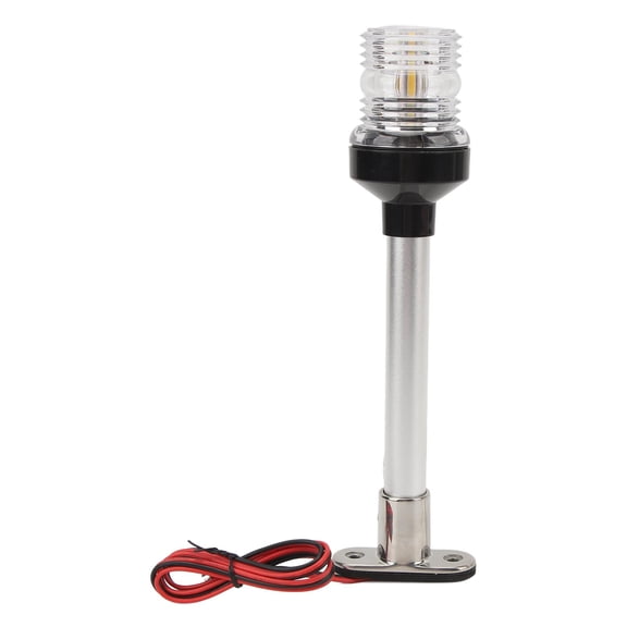 Rupoun 10in Boat Stern Light 360 Degree LED All Round Lighting 316 Stainless Steel Base Anchor Navigation Lights Warm White