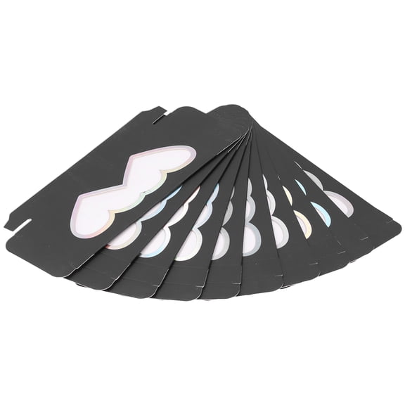 Rupoun 10pcs False Eyelash Packaging Box Empty Eyelash Case Holder Paper Storage Box Container D26 Makeup Cosmetics Organizer Collection Set - 4.3 inches / 110 mm