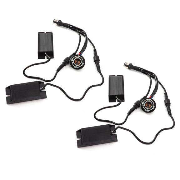 Rupoun 1157 Car LED Light Split Dual Resistance Decoder Detachable Design for 2-Color/3-Color Lights, 50W 6 Ohm DC12V Load Resistor, Universal Vehicle Light Fixing Tool