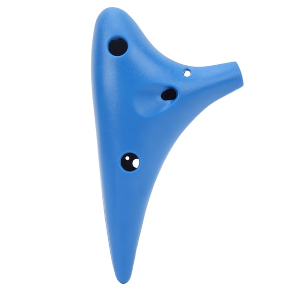 Rupoun 12-Hole Plastic Ocarina Portable Wind Instrument with Lanyard, Musical Score, Storage Bag, Blue - Professional & Beginner Musical Instrument, 7.08 inches / 18 cm Length, Impact Resistant