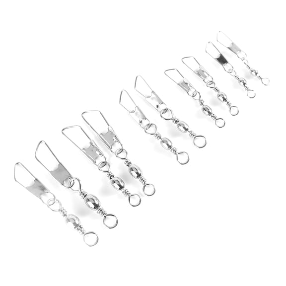 Rupoun 120Pcs A# Brass Barrel Swivel Solid Rings Fishing Pin Connector Terminal Tackle Kit with Interlock Snaps, Stainless Steel Corrosion Resistant Hooks Accessories (13.00 x 7.00 x 3.00 Inches)
