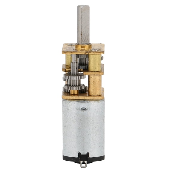 Rupoun 12FN20 DC 6V Gear Motor 15RPM Reduction Gear Box Motor for Intelligent Robot Model 3x10mm Output Shaft Dual-Unit Industrial Grade Speed Reduction Motor (10 inches / 25.4 cm Assembled)