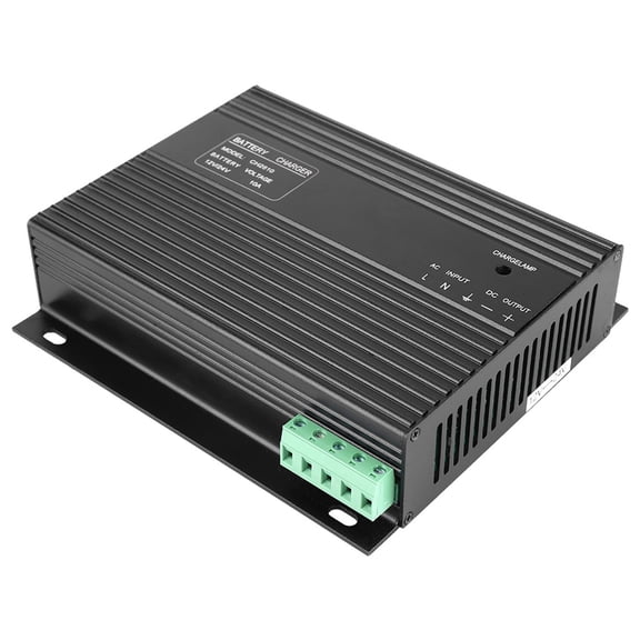 Rupoun 12V/24V 10A Diesel Generator Genset Intelligent Battery Charger, Fully Automatic Floating Charge for Lead-Acid Batteries, Safe and Reliable Trickle Charging Solution