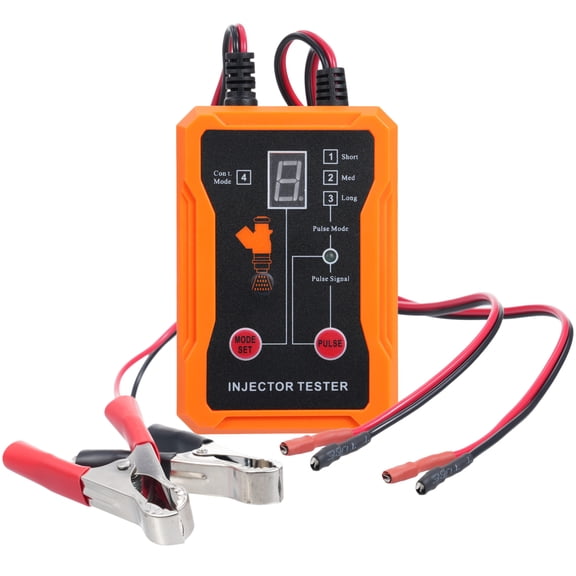 Rupoun 12V Fuel Injector Tester Cleaner Tool Kit 4 Pulse Modes Vehicle Diagnostic Scan Tester Diagnostic Analyzer with Short Circuit Protection Engine Tester for Petrol Cars (17.0x13.0x6.0 inches)