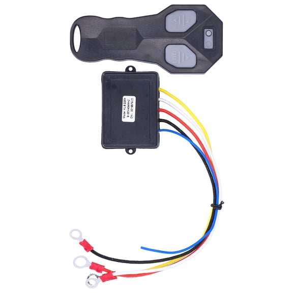 Rupoun 12V Wireless Winch Remote Control Kit with Receiver Electric Winch Controller Handheld Replacement for Jeep SUV ATV Off-Road Vehicles Black