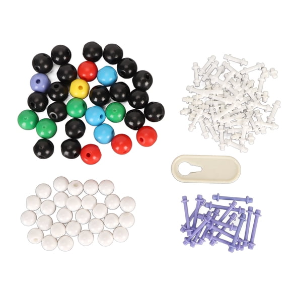Rupoun 136PCS Organic Chemistry Molecular Model Kit with 59 Atoms 76 Links and 1 Link Remover Tool Interactive Science Educational Toys for Students (7.87 inches / 20.0 cm Length)
